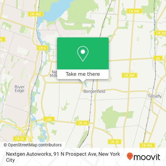 Mapa de Nextgen Autoworks, 91 N Prospect Ave