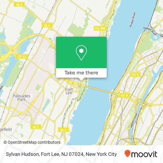 Mapa de Sylvan Hudson, Fort Lee, NJ 07024