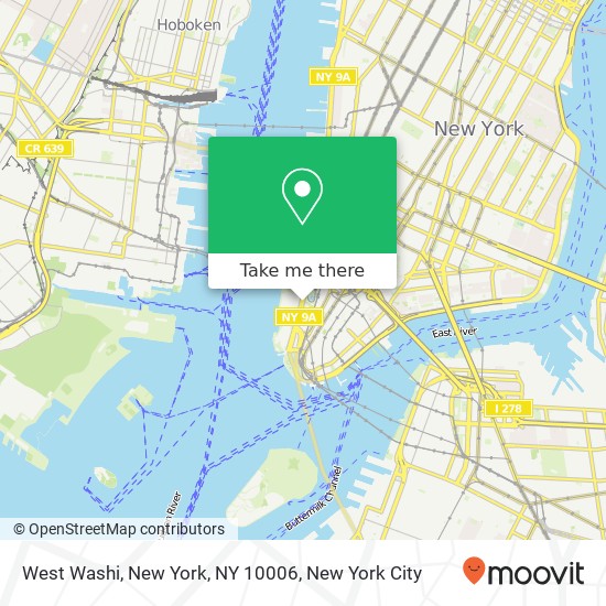 Mapa de West Washi, New York, NY 10006