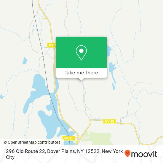 Mapa de 296 Old Route 22, Dover Plains, NY 12522