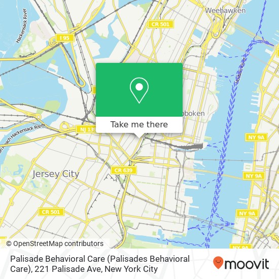 Mapa de Palisade Behavioral Care (Palisades Behavioral Care), 221 Palisade Ave