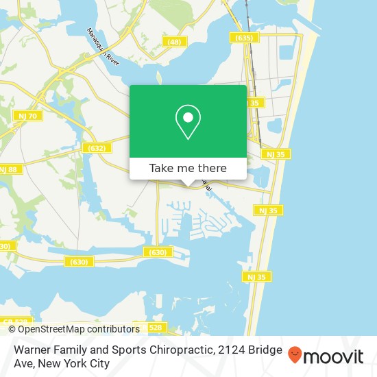 Warner Family and Sports Chiropractic, 2124 Bridge Ave map