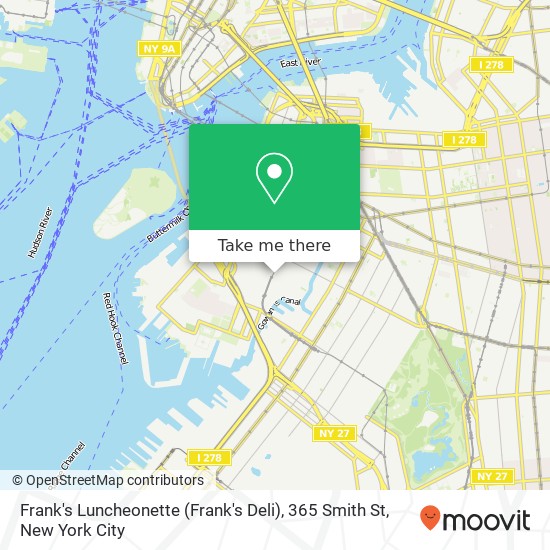 Frank's Luncheonette (Frank's Deli), 365 Smith St map