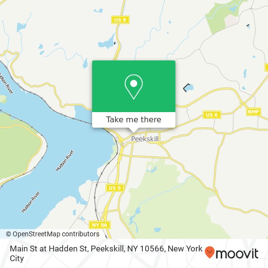 Mapa de Main St at Hadden St, Peekskill, NY 10566