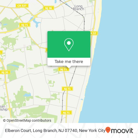 Mapa de Elberon Court, Long Branch, NJ 07740