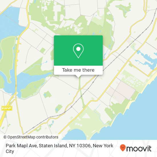 Mapa de Park Mapl Ave, Staten Island, NY 10306
