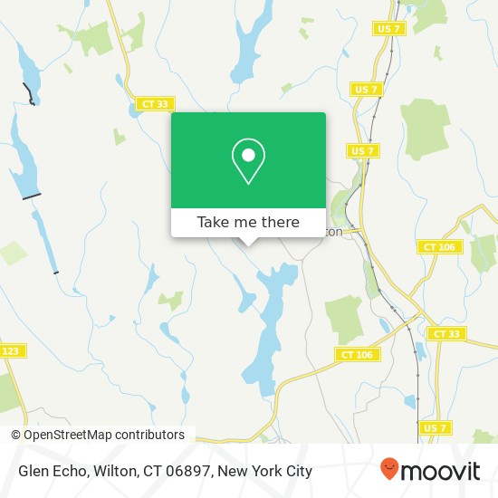 Mapa de Glen Echo, Wilton, CT 06897