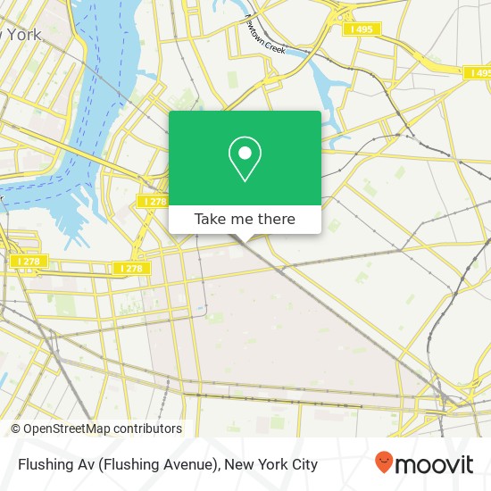 Mapa de Flushing Av (Flushing Avenue)