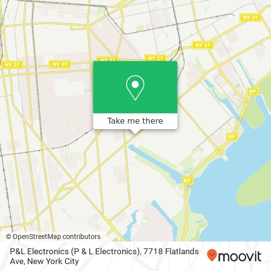 Mapa de P&L Electronics (P & L Electronics), 7718 Flatlands Ave
