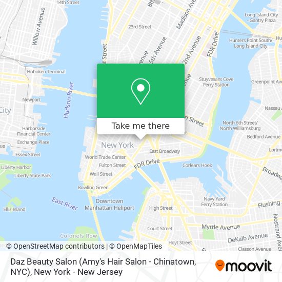 Mapa de Daz Beauty Salon (Amy's Hair Salon - Chinatown, NYC)