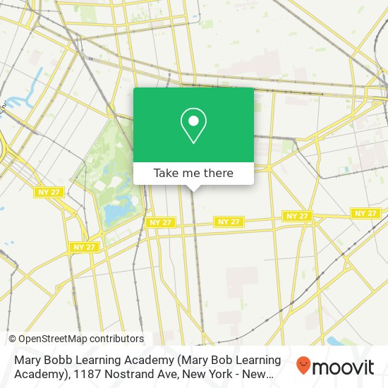 Mapa de Mary Bobb Learning Academy (Mary Bob Learning Academy), 1187 Nostrand Ave