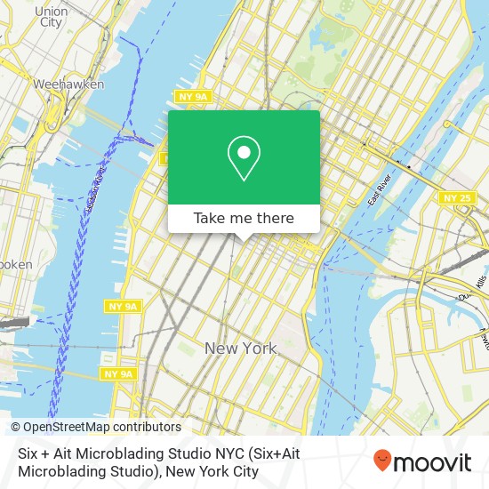 Six + Ait Microblading Studio NYC map