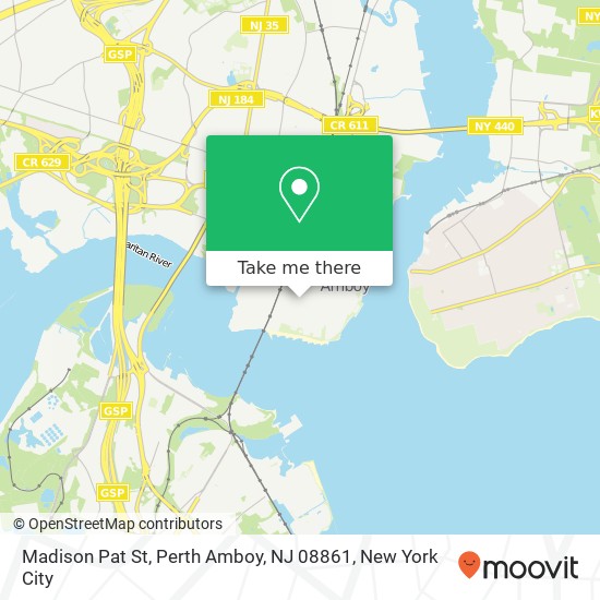 Mapa de Madison Pat St, Perth Amboy, NJ 08861