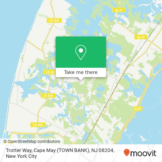 Trotter Way, Cape May (TOWN BANK), NJ 08204 map