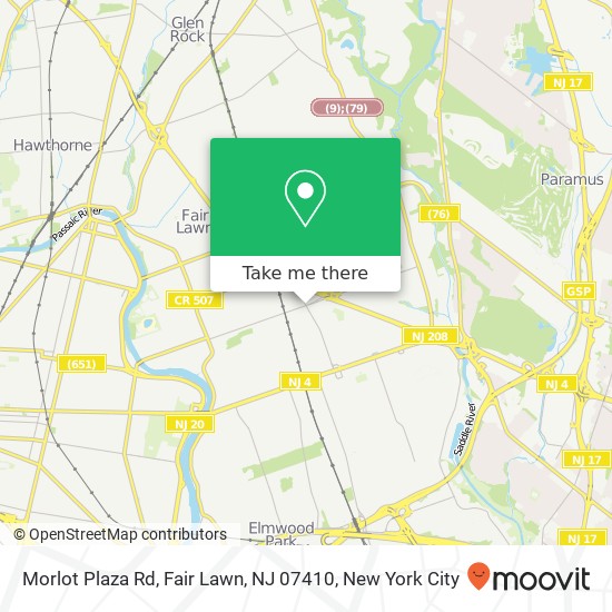 Mapa de Morlot Plaza Rd, Fair Lawn, NJ 07410