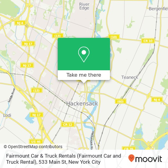 Fairmount Car & Truck Rentals (Fairmount Car and Truck Rental), 533 Main St map