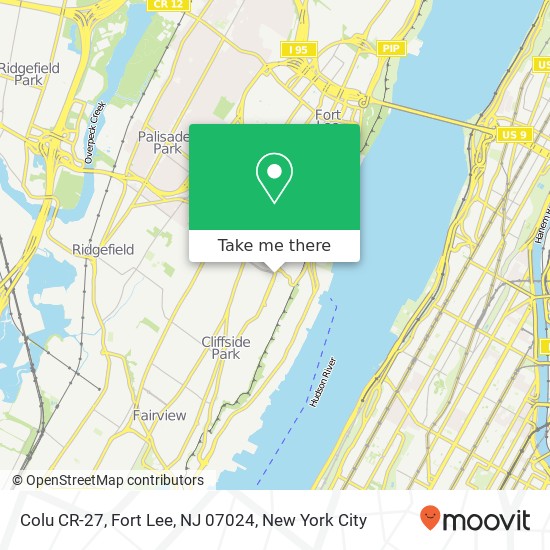 Colu CR-27, Fort Lee, NJ 07024 map