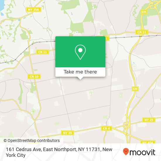 Mapa de 161 Cedrus Ave, East Northport, NY 11731