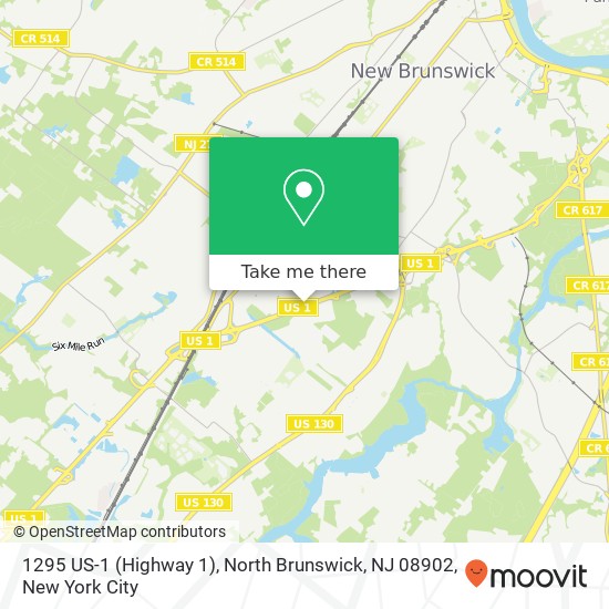 Mapa de 1295 US-1 (Highway 1), North Brunswick, NJ 08902