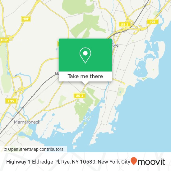 Highway 1 Eldredge Pl, Rye, NY 10580 map