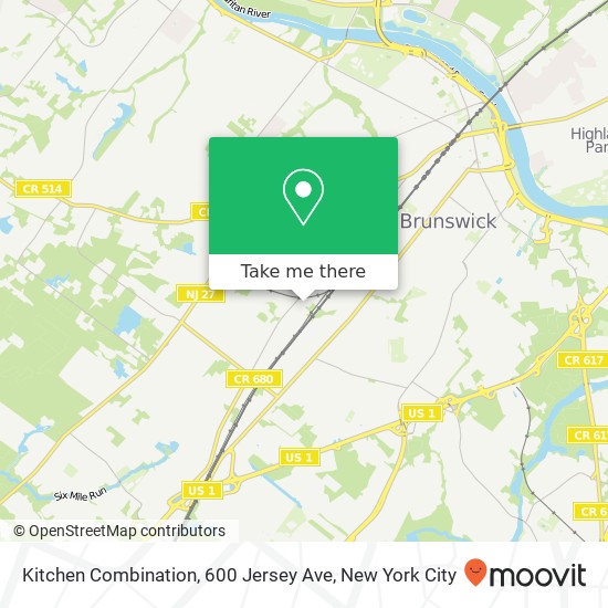 Mapa de Kitchen Combination, 600 Jersey Ave