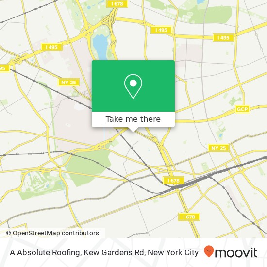 Mapa de A Absolute Roofing, Kew Gardens Rd