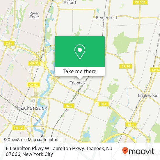 E Laurelton Pkwy W Laurelton Pkwy, Teaneck, NJ 07666 map
