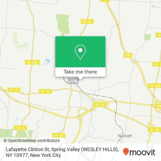 Mapa de Lafayette Clinton St, Spring Valley (WESLEY HILLS), NY 10977