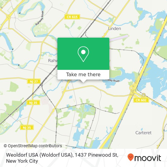 Mapa de Weoldorf USA (Woldorf USA), 1437 Pinewood St