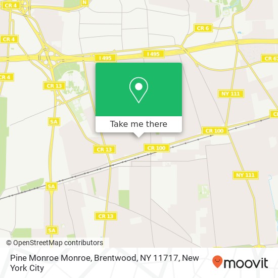 Mapa de Pine Monroe Monroe, Brentwood, NY 11717