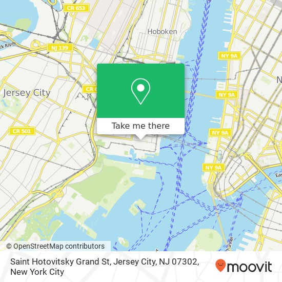 Mapa de Saint Hotovitsky Grand St, Jersey City, NJ 07302