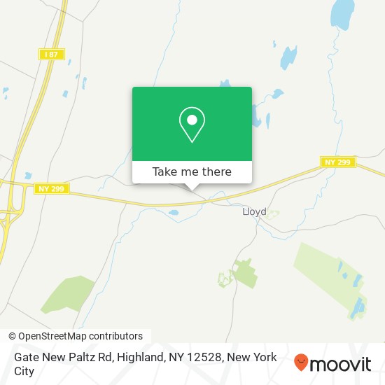 Mapa de Gate New Paltz Rd, Highland, NY 12528