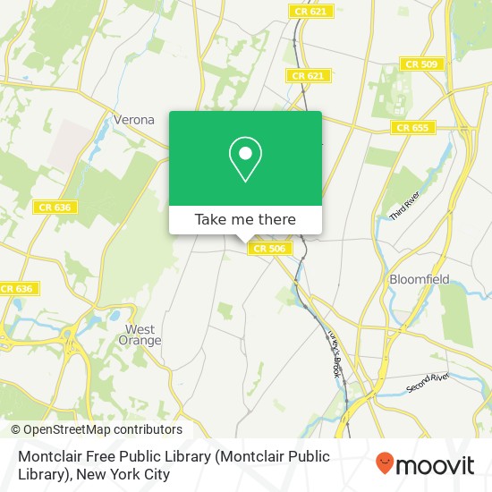 Montclair Free Public Library map