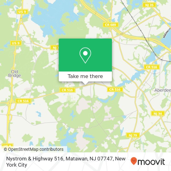 Mapa de Nystrom & Highway 516, Matawan, NJ 07747