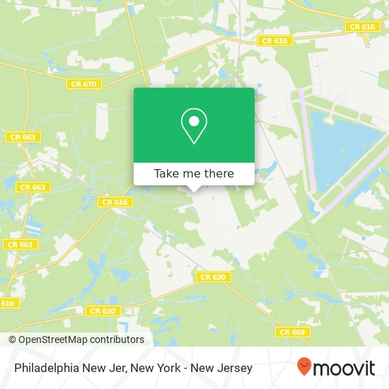 Mapa de Philadelphia New Jer, Fort Dix, NJ 08640