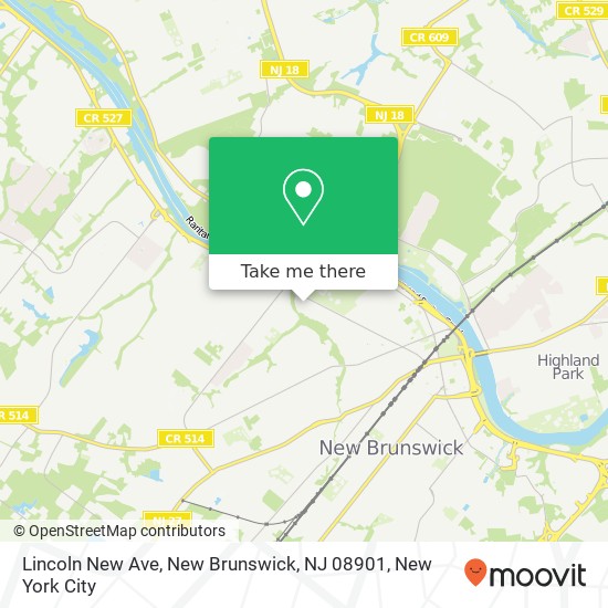 Lincoln New Ave, New Brunswick, NJ 08901 map