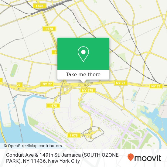 Mapa de Conduit Ave & 149th St, Jamaica (SOUTH OZONE PARK), NY 11436