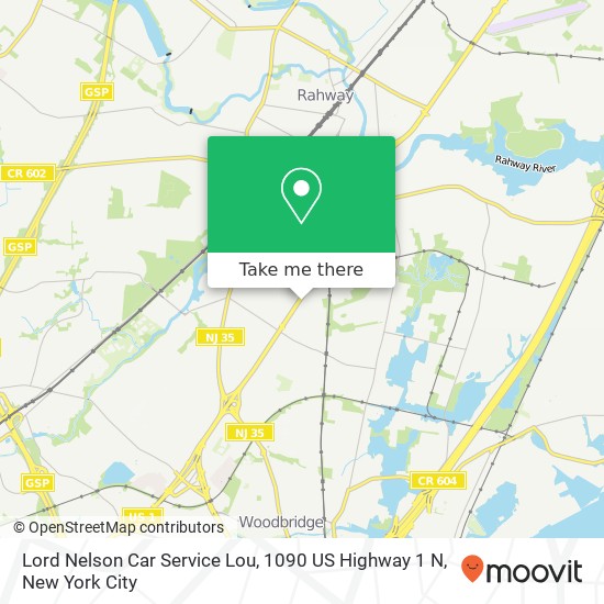 Mapa de Lord Nelson Car Service Lou, 1090 US Highway 1 N