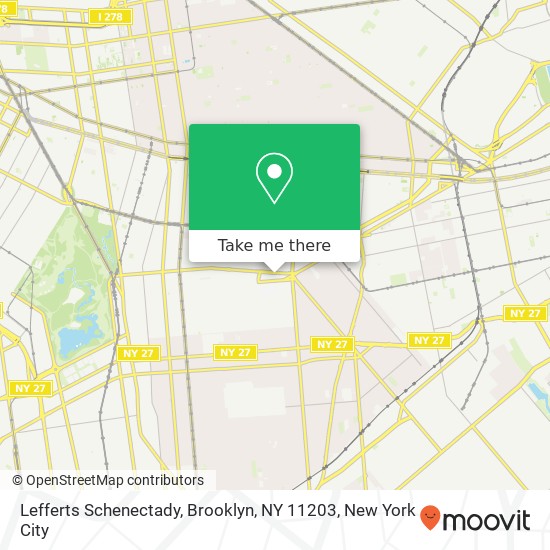Mapa de Lefferts Schenectady, Brooklyn, NY 11203