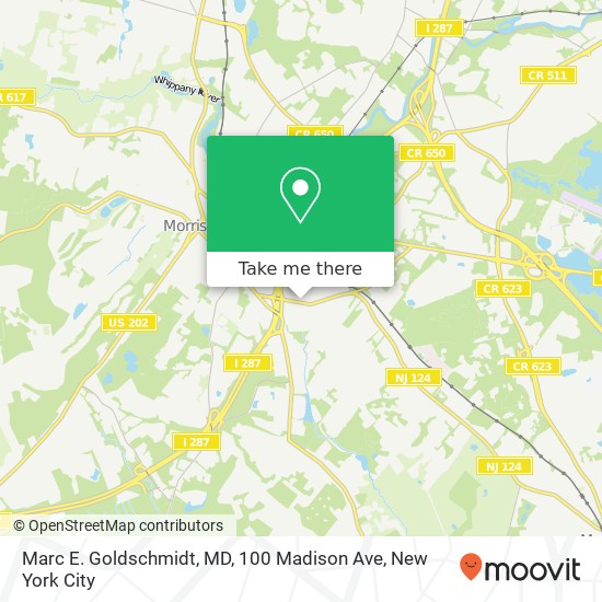 Mapa de Marc E. Goldschmidt, MD, 100 Madison Ave