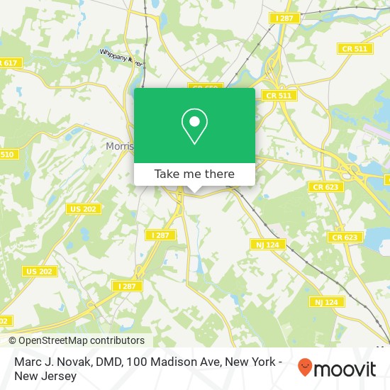 Mapa de Marc J. Novak, DMD, 100 Madison Ave