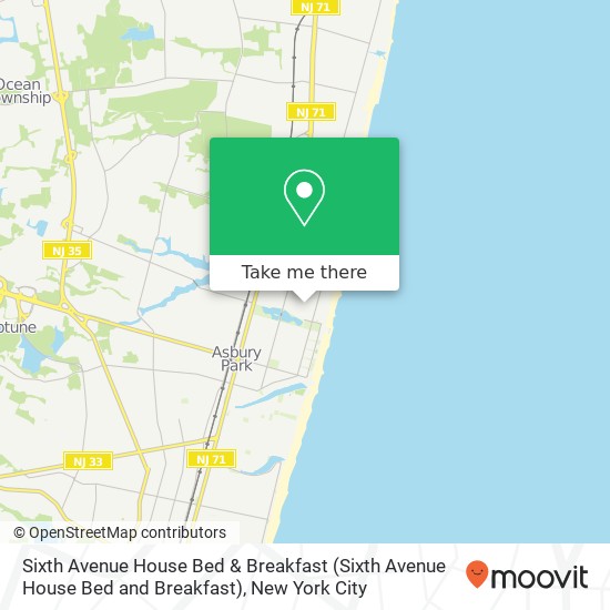 Mapa de Sixth Avenue House Bed & Breakfast