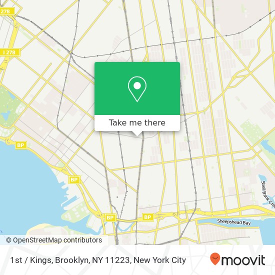 1st / Kings, Brooklyn, NY 11223 map