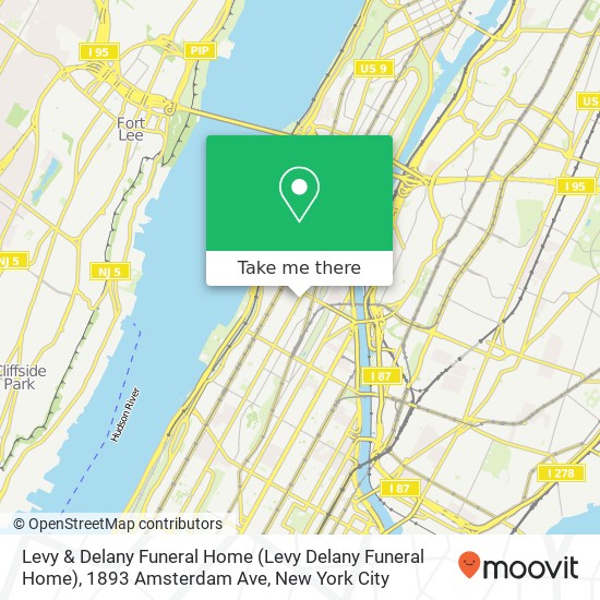 Levy & Delany Funeral Home (Levy Delany Funeral Home), 1893 Amsterdam Ave map