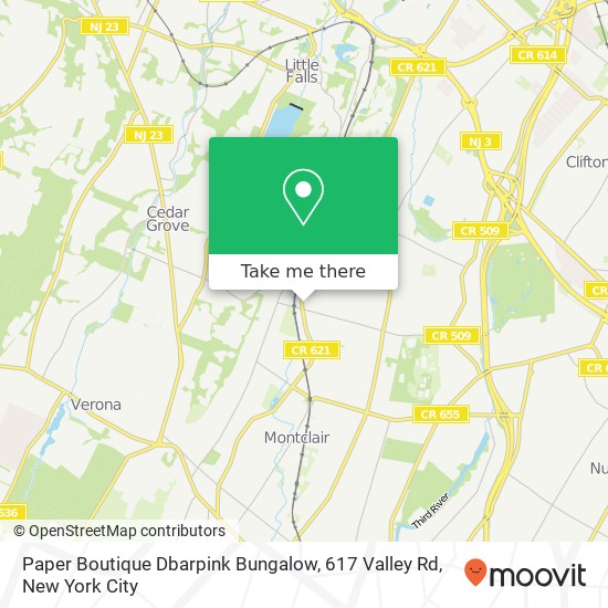 Paper Boutique Dbarpink Bungalow, 617 Valley Rd map