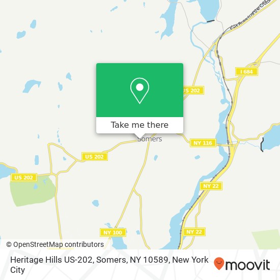 Mapa de Heritage Hills US-202, Somers, NY 10589