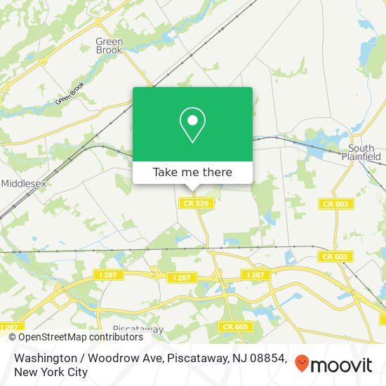 Washington / Woodrow Ave, Piscataway, NJ 08854 map