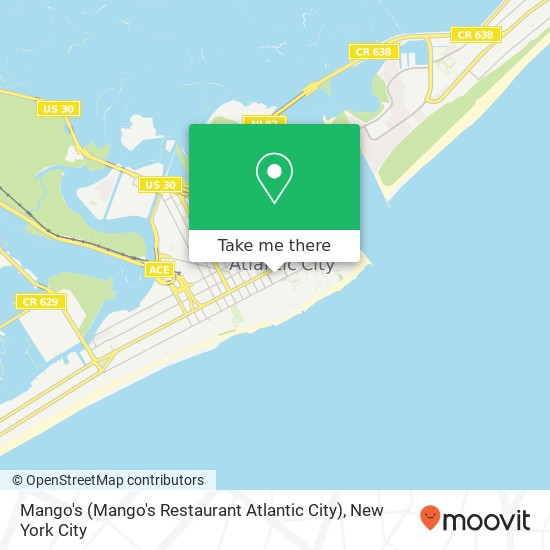 Mapa de Mango's (Mango's Restaurant Atlantic City)