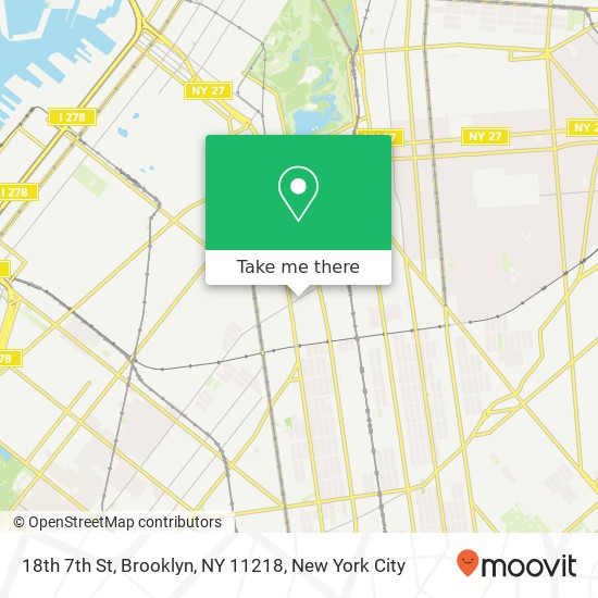 18th 7th St, Brooklyn, NY 11218 map