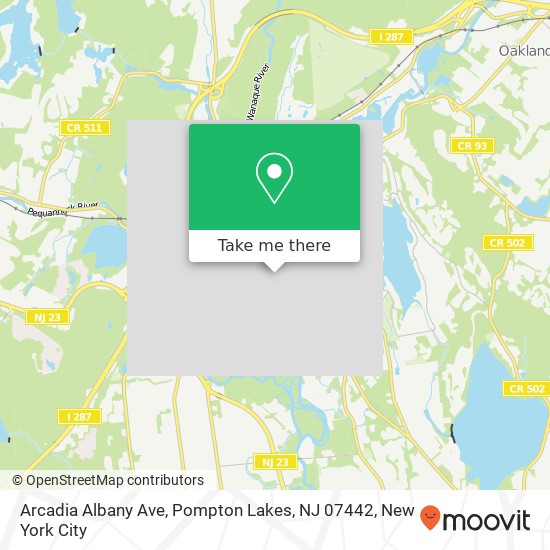 Mapa de Arcadia Albany Ave, Pompton Lakes, NJ 07442